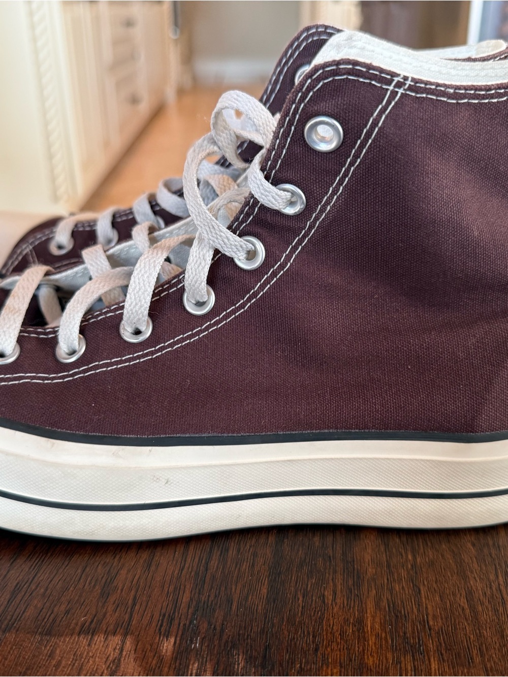 Converse High Top Sneakers in Dark Brown - Picture 2 of 6